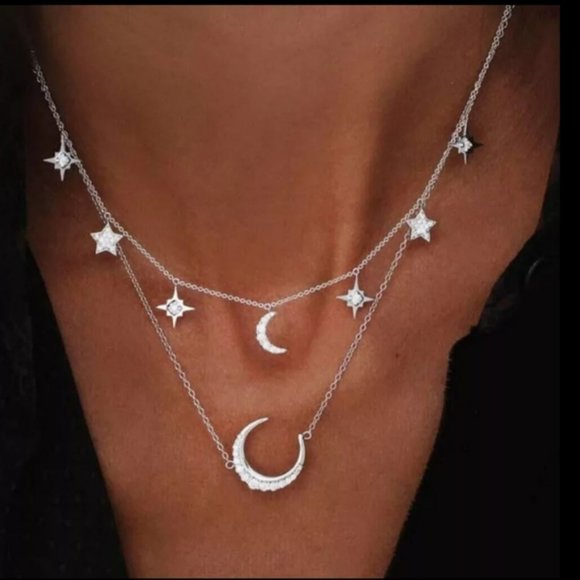 Nikkiwallflower Jewelry - ☆Grace☆ Silver Moon Necklace